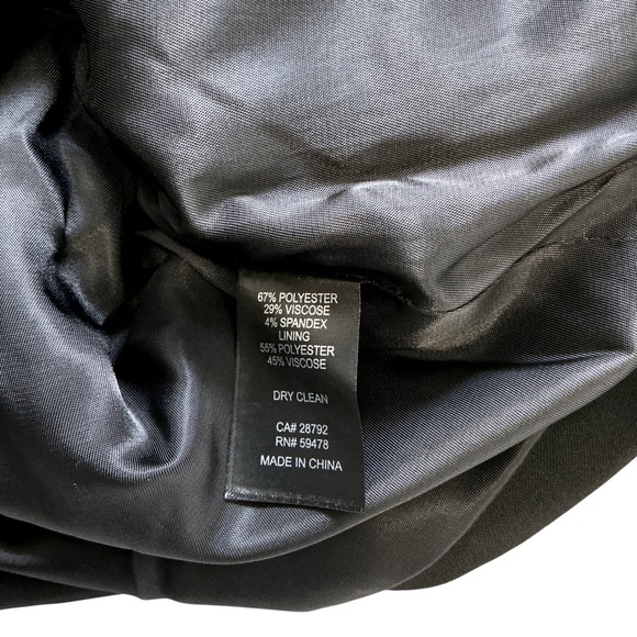 Rachel Zoe Black Bomber Jacket Cropped Button Front Ribbed Collar Cuffs Womens M - Picture 4 of 7